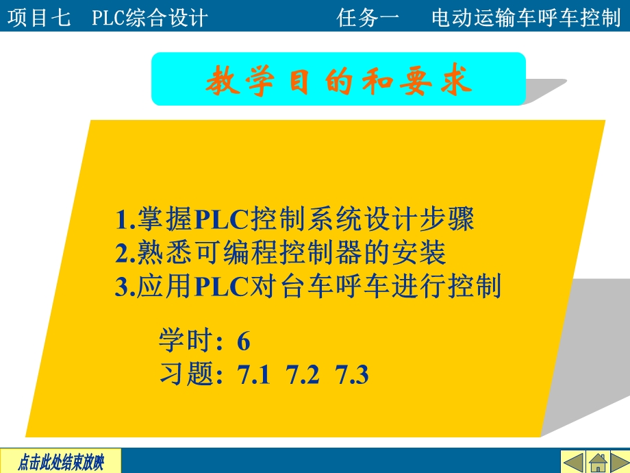 项目七PLC综合设计任务一电动运输车呼车控制.ppt_第2页