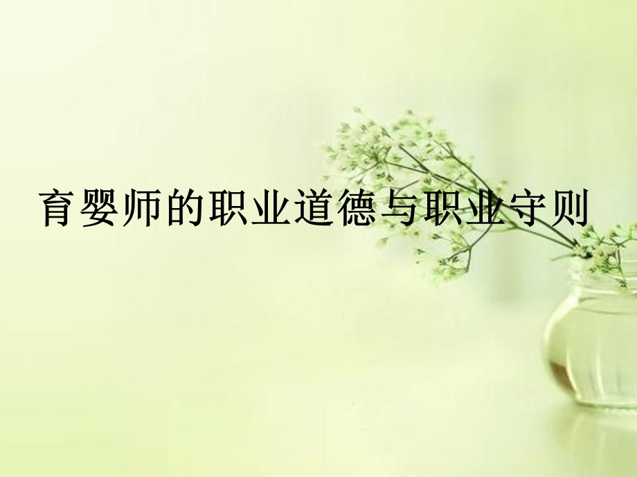 育婴师职业道德与职业守则.ppt_第1页