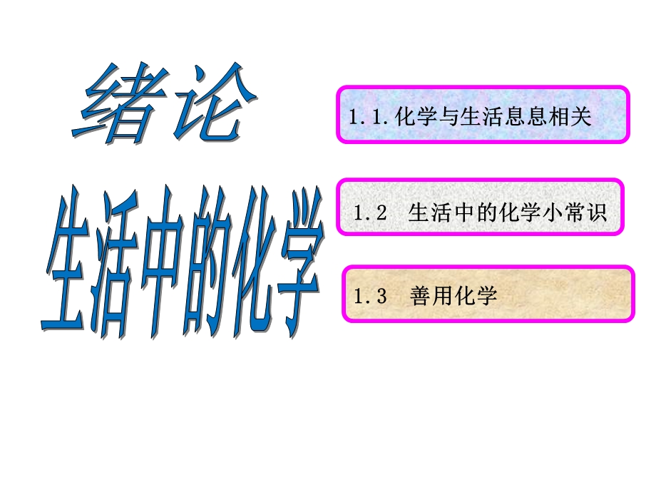 现代生活化学-绪论-生活中的化学.ppt_第1页