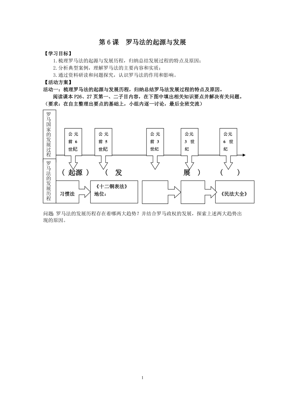 第6课罗马法的起源与发展.doc_第1页