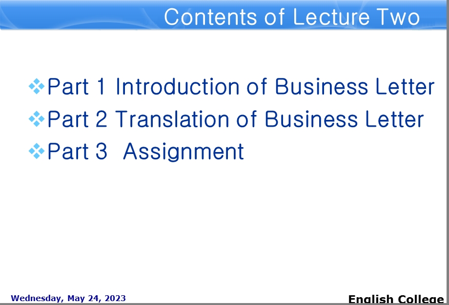 2chapter4商务信函汉英翻译课堂用关键词正式有礼貌.ppt_第3页