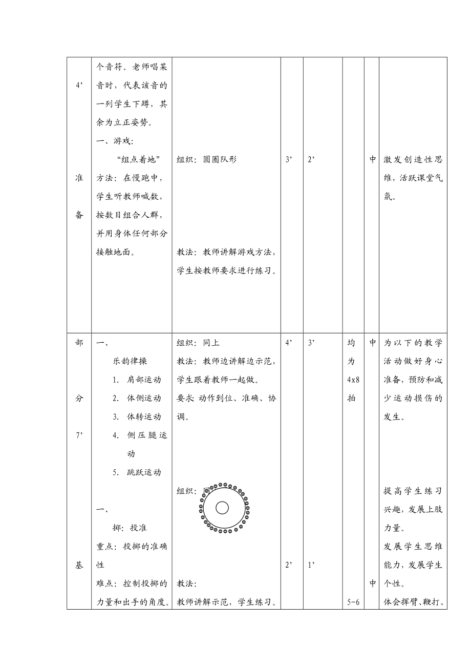 初中体育课教案二.doc_第2页