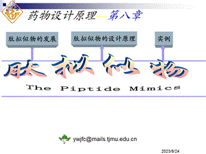 药物设计学-肽拟似物医学.ppt