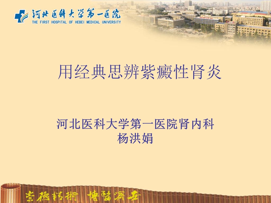 用经典思辨紫癜性肾炎杨洪娟.ppt_第1页