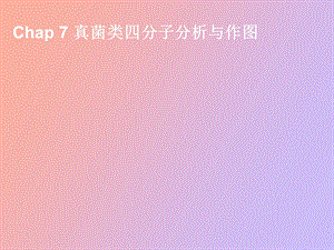 真菌类四分子分析与作.ppt