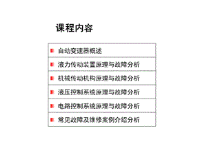 自动变速器培训课程四.ppt