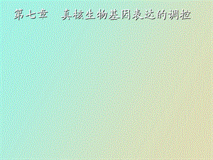 真核基因表达调控模式.ppt