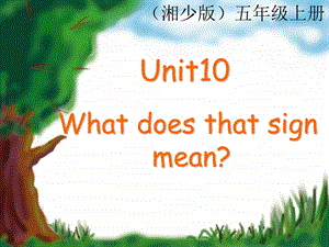 湘少版五上Unit10Whatdoesthatsignmea.ppt