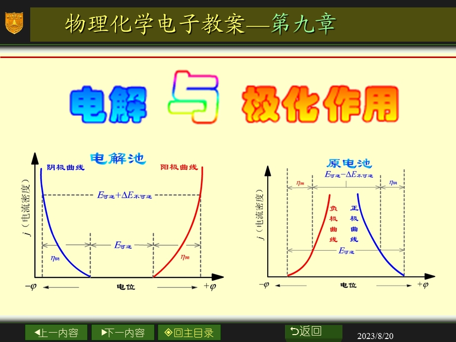 物理化学课后答案第9章电解与极化作用.ppt_第1页