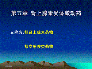 药理学课件第5章肾上腺素受体激动药.ppt