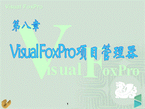 第08章VisualFoxPro项目管理器.ppt