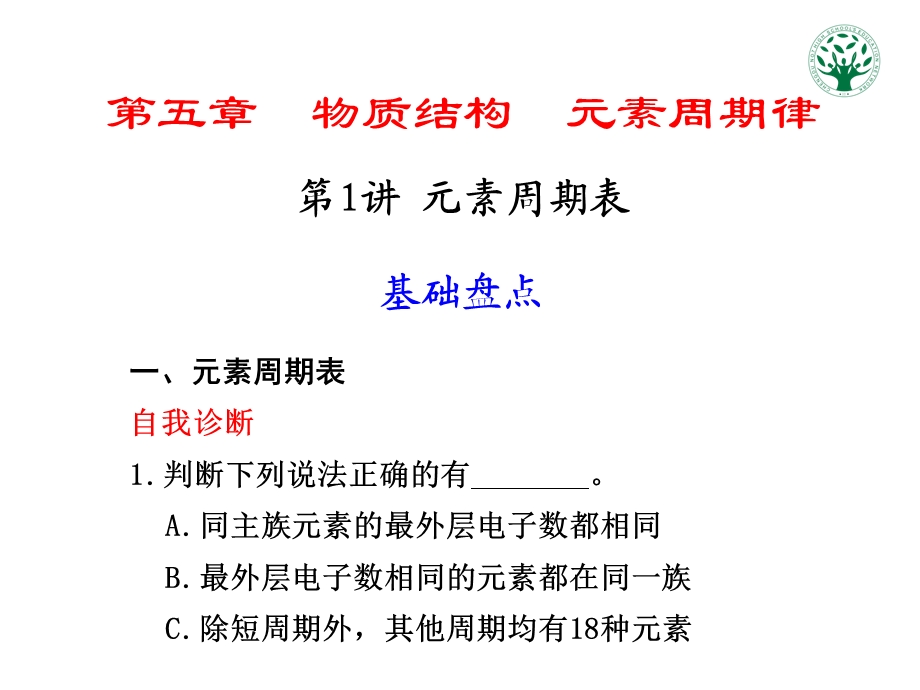 物质结构元素周期律1讲元素周期表.ppt_第1页