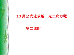 用公式法求解一元二次方程.ppt