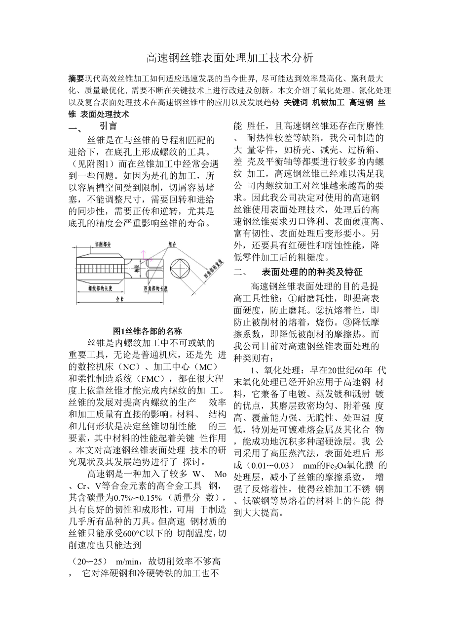 丝锥表面处理.docx_第1页