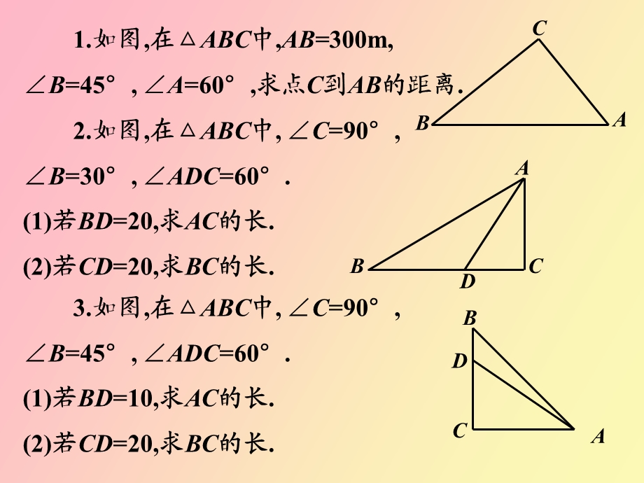 直角三角形的边角关系的应用复习完美版.ppt_第2页