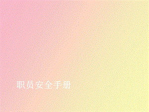 职员安全手册.ppt