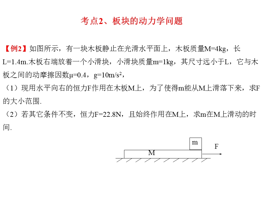 物理专题讲座：滑块与木板问题.ppt_第3页