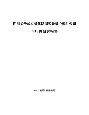 四川关于成立核化防御装备核心部件公司可行性研究报告.docx