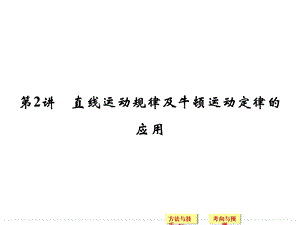 直线运动规律及牛顿运动定律的应.ppt