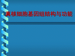 真核细胞基因组结构与功能.ppt