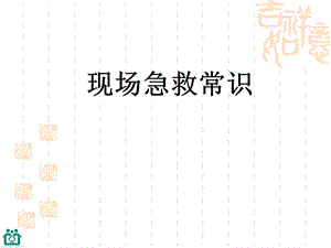 现场急救知识讲座.ppt