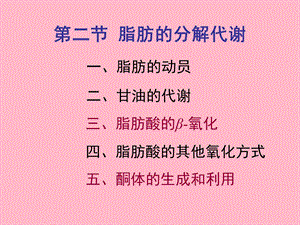 脂肪的分解代谢.ppt