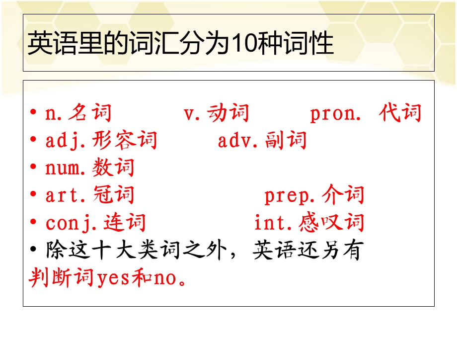 英语词汇的10种基本词性.ppt_第2页