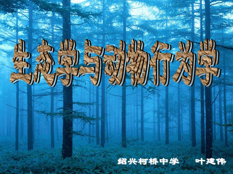 生态学与动物行为学.ppt_第1页