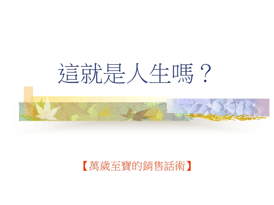 万岁至宝的销售话术.ppt_第1页