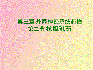 药物合成抗胆碱药.ppt