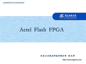 周立功的ActelFPGA讲稿costfree.ppt