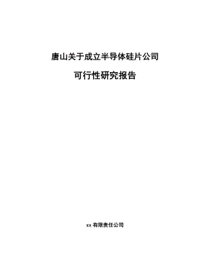 唐山关于成立半导体硅片公司可行性研究报告.docx