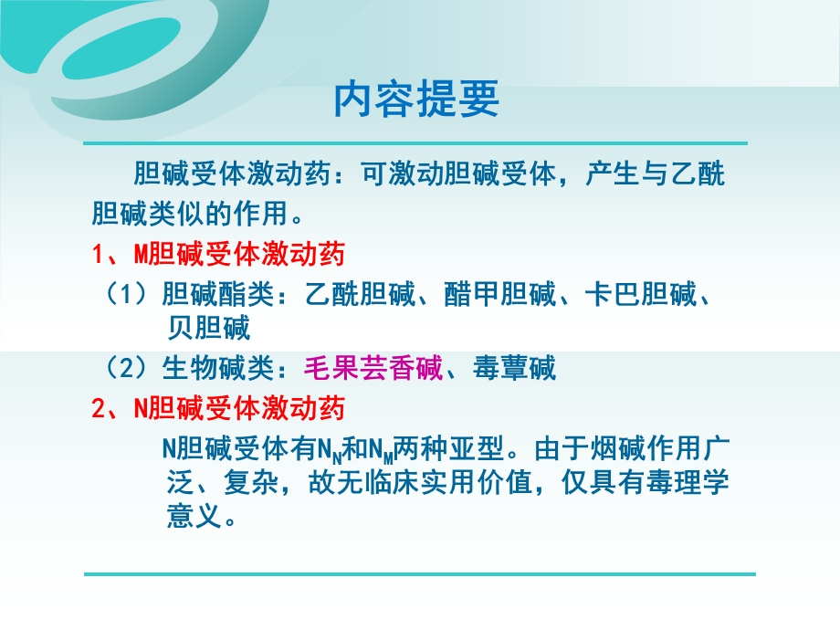 药理学第六章胆碱受体激动药.ppt_第2页