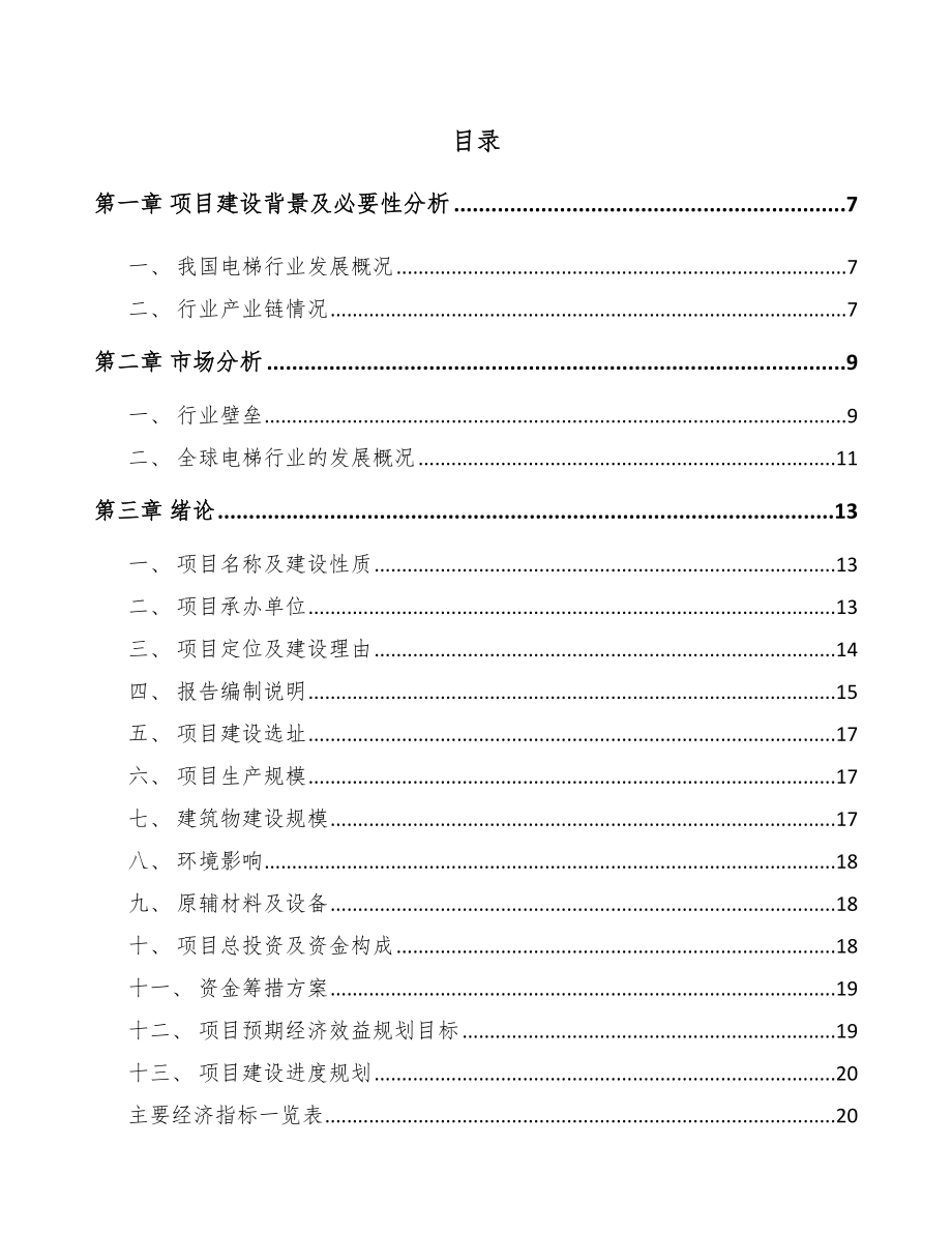 嘉峪关市电梯项目可行性研究报告.docx_第1页