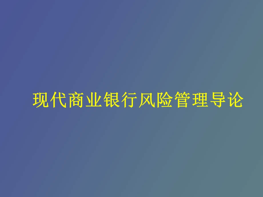 现代商业银行风险管理导论.ppt_第1页