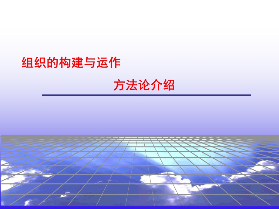 组织的构建与运作方法论介绍说明.ppt_第1页