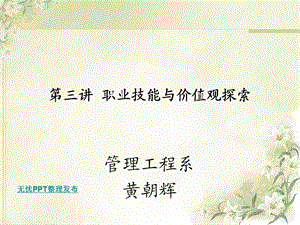 职业技能与价值观探索.ppt