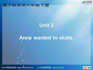 湘少版六下Unit2Annewantedtoska.ppt