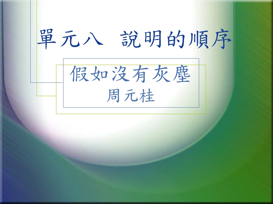 单元八说明的顺序.ppt_第1页