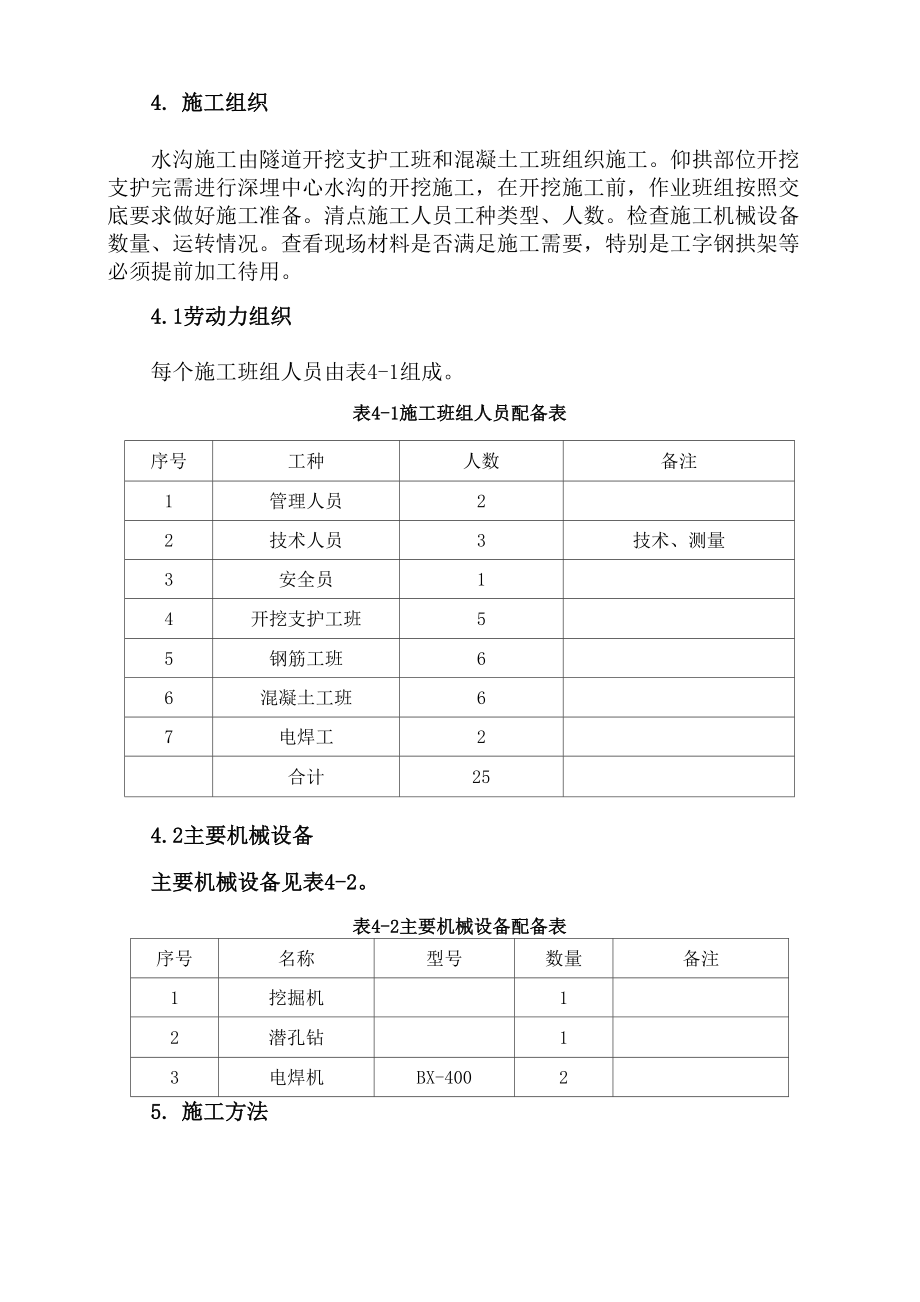 XX高速铁路隧道深埋中心水沟施工方案.docx_第2页