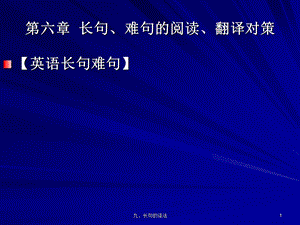 英语长句难句长句难句的阅读翻译对策.ppt