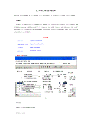 个人网络防火墙主要功能介绍.docx