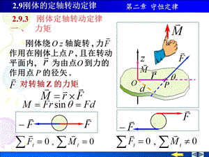 物理PPT课件2.91刚体的定轴转动力矩转动定律转动惯量.ppt