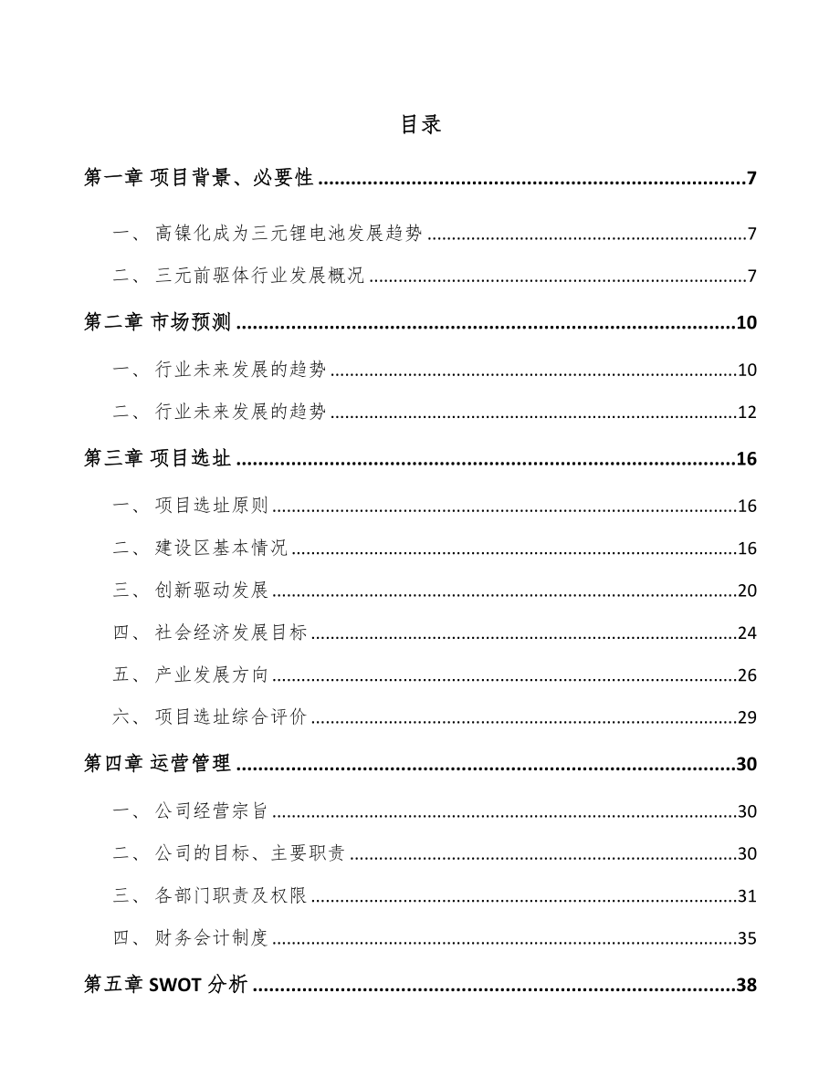 哈尔滨锂电池正极材料前驱体项目可行性研究报告.docx_第2页