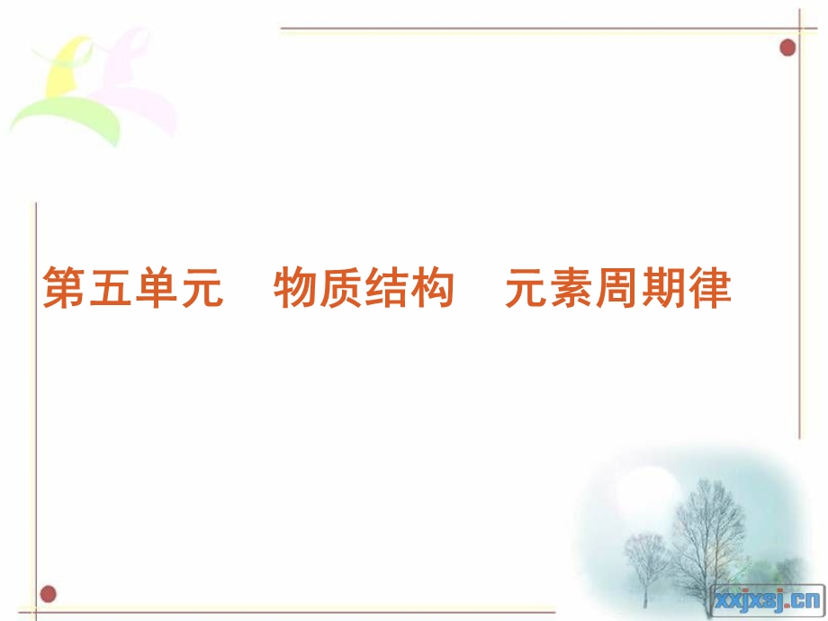 物质结构元素周期律知识框架.ppt_第1页