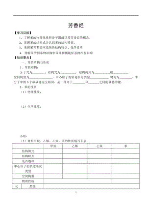 苯与芳香烃学案.doc