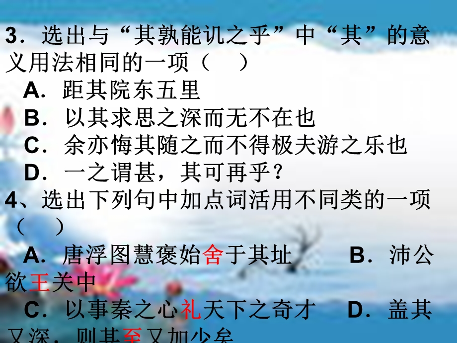 游褒禅山记习题及答案.ppt_第3页