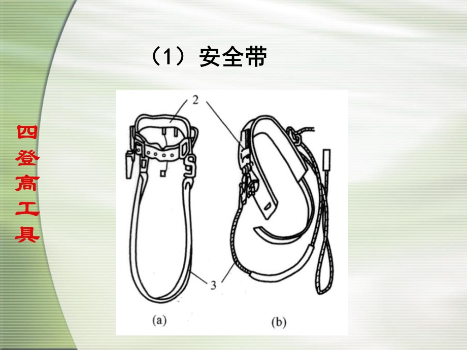 电气安全技术电工登高作业用品.ppt_第2页