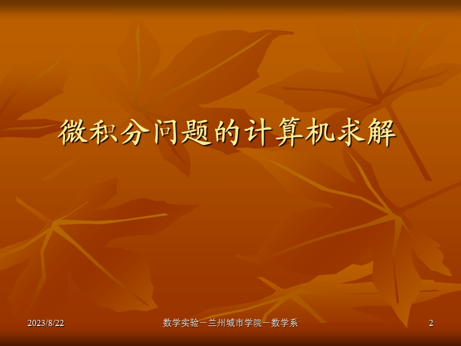 综合应用一微积分问题的计算机求解.ppt_第2页