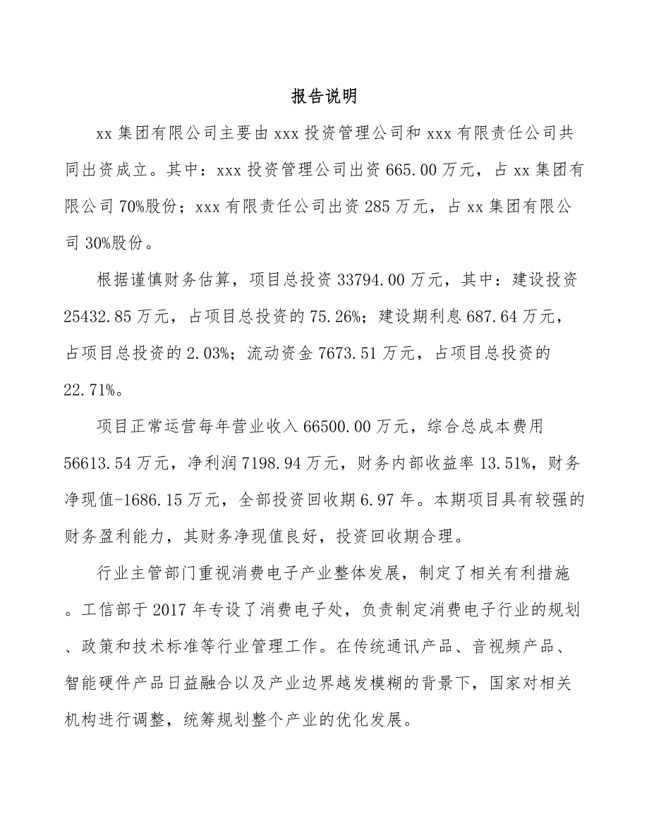 哈尔滨关于成立消费电子产品公司可行性研究报告.docx_第2页